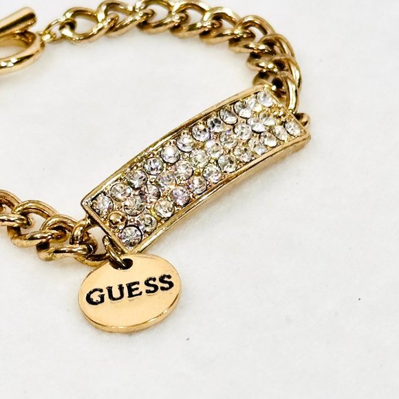 Guess Bar & Link Rhinestone Bracelet w/Toggle - Small - Picture 2 of 6